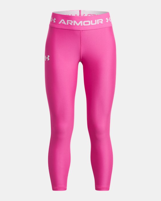 กางเกงห้าส่วนเหนือข้อเท้า HeatGear® Armour สำหรับผู้หญิง in Pink image number 0